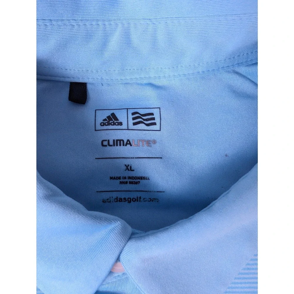 Adidas Men's Climalite‎ Blue Performance Golf Polo Shirt Size XL Casual Outdoor